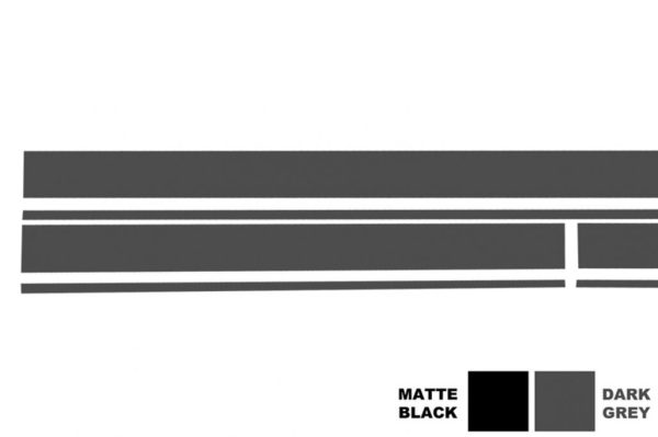 Set Sticker Side Decals and Upper Bonnet Roof Tailgate Dark Grey suitable for Mercedes CLA W117 C117 X117 (2013-2016) W176 (2012-2018) 45 Design Edition 1 - Image 8