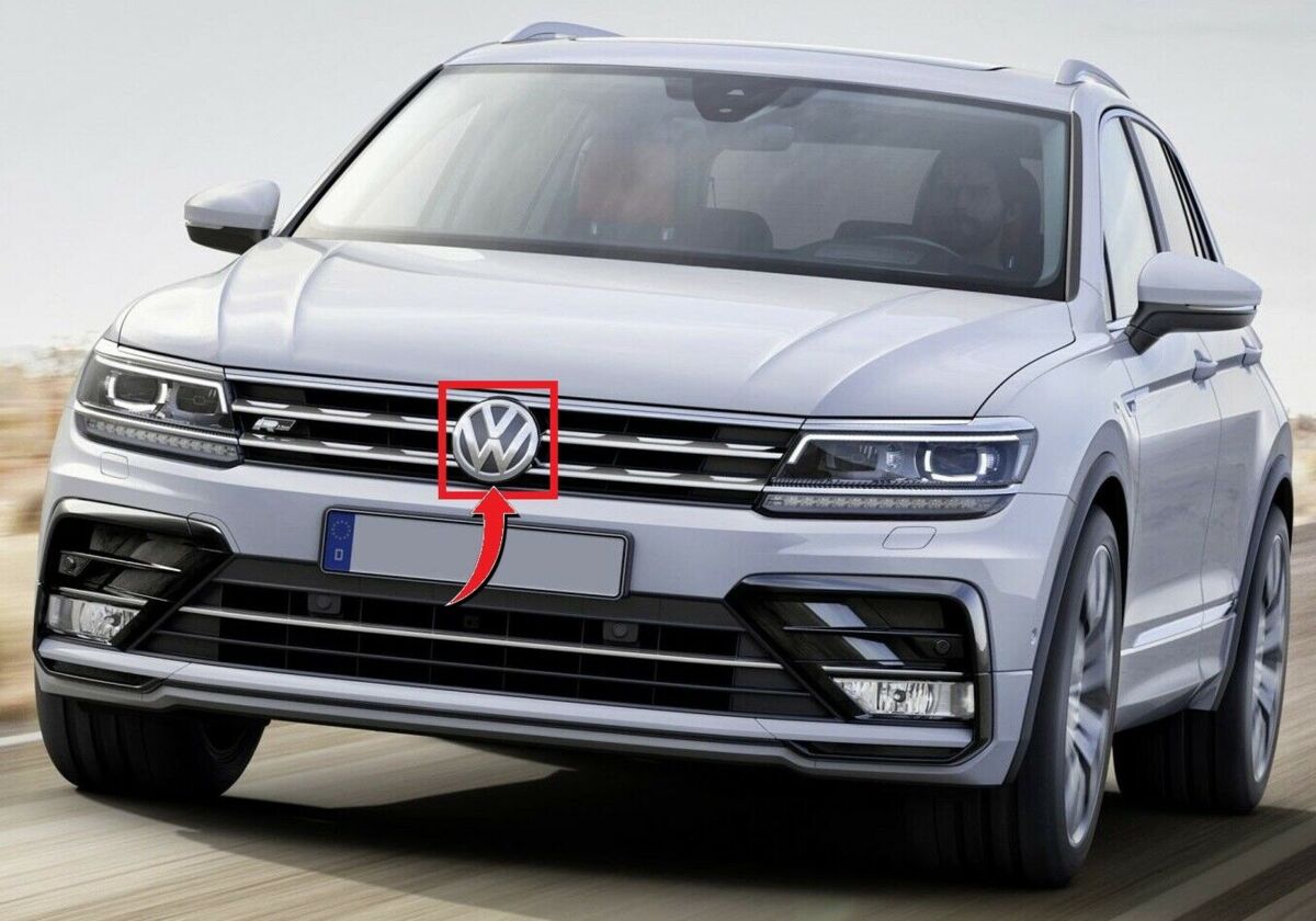 NEW GENUINE VOLKSWAGEN VW TIGUAN FRONT BUMPER RADIATOR GRILLE BADGE 2K5853600DPJ - Image 2