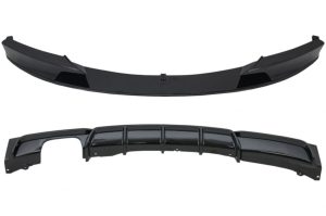 Front Bumper Spoiler Rear Bumper Spoiler Diffuser Shiny Black suitable for BMW 3 Series F30 F31 (2011-up) M-Performance Design