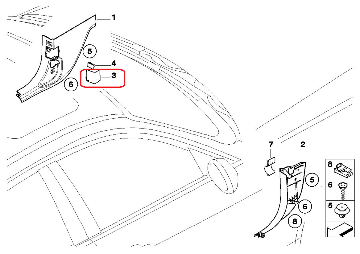 BMW NEW GENUINE 3 E92 E93 DIAGNOSTIC PLUG COVER OBD CREAM BEIGE LHD 51436957131 - Image 2