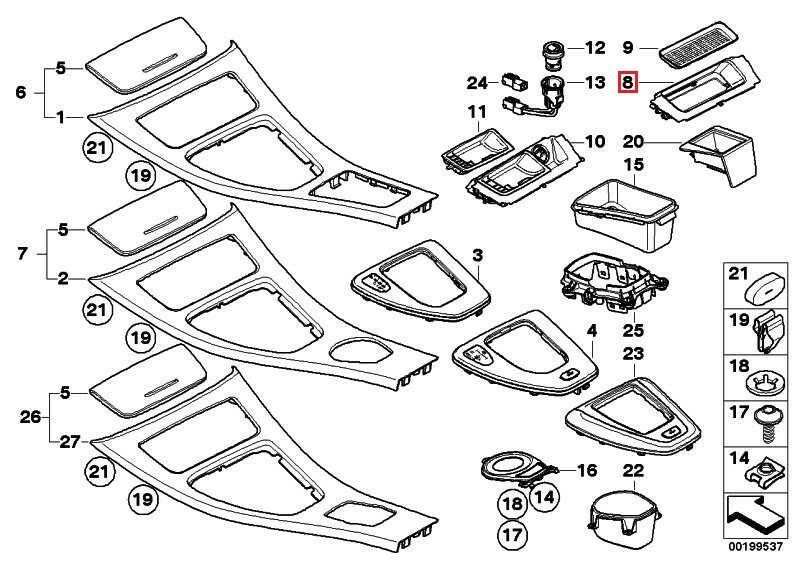 BMW NEW GENUINE 3 SERIES E90 E91 E92 E93 CENTER CONSOLE ODDMENTS TRAY 51169198283 - Image 2