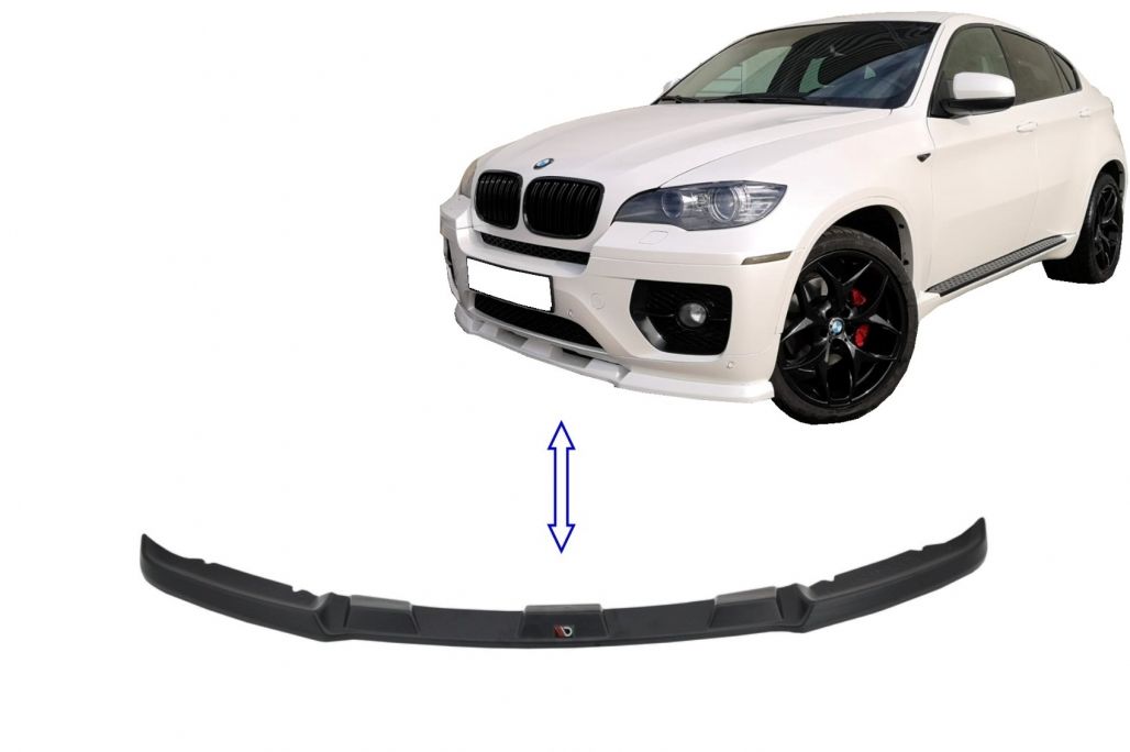 Front Bumper Spoiler Spliter Extension Lip suitable for BMW X6 E71 (2008-2010) Black