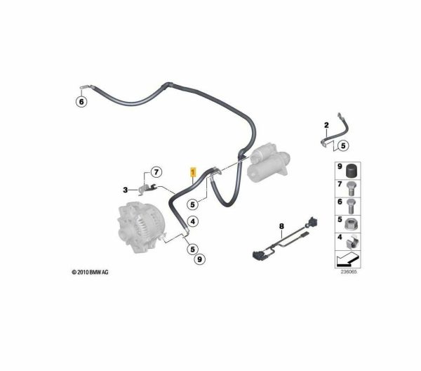 NEW GENUINE BMW E82 E90 E91 E92 E93 N54 N54T ALTERNATOR STARTER BASE 12427556846 - Image 2