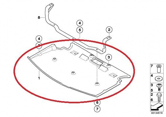 BMW NEW GENUINE 5 SERIES E60 E61 2003-2010 UNDER ENGINE COVER SHIELD 51757204401 - Image 2
