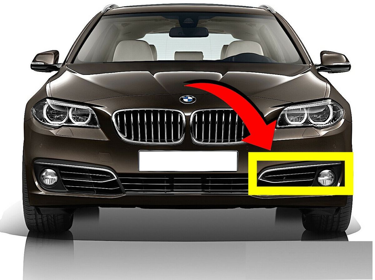FOR NEW GENUINE BMW 5 SER F10 F11 LCI M SPORT FRONT BUMPER FOG LIGHT TRIM LEFT N/S - Image 3