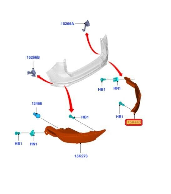 NEW GENUINE FORD C-MAX GRAND C-MAX FIESTA REAR BUMPER REFLECTOR LEFT N/S RHD 1552734 - Image 2