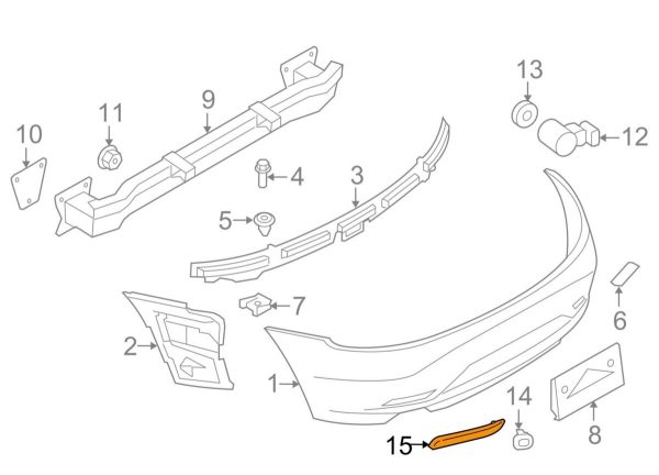 BMW GENUINE E89 Z4 SERIES NEW REAR BUMPER RIGHT O/S REFLECTOR 63147191768 - Image 3