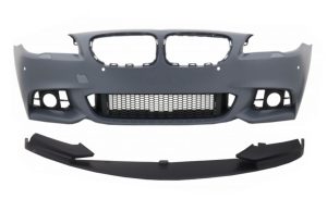 Front Bumper with Spoiler Lip suitable for BMW 5 Series F10 F11 LCI (2015-2017) M-Performance Sport Design Without Fog Lamps