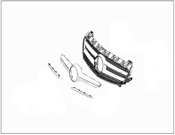 NEW GENUINE MERCEDES BENZ CLA W117 C117 X117 FACELIFT DIAMOND RADIATOR GRILLE - Image 2