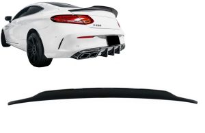 Trunk Boot Spoiler suitable for Mercedes C-Class C205 Coupe (2014-2019) Dynamic Sport Design Piano Black