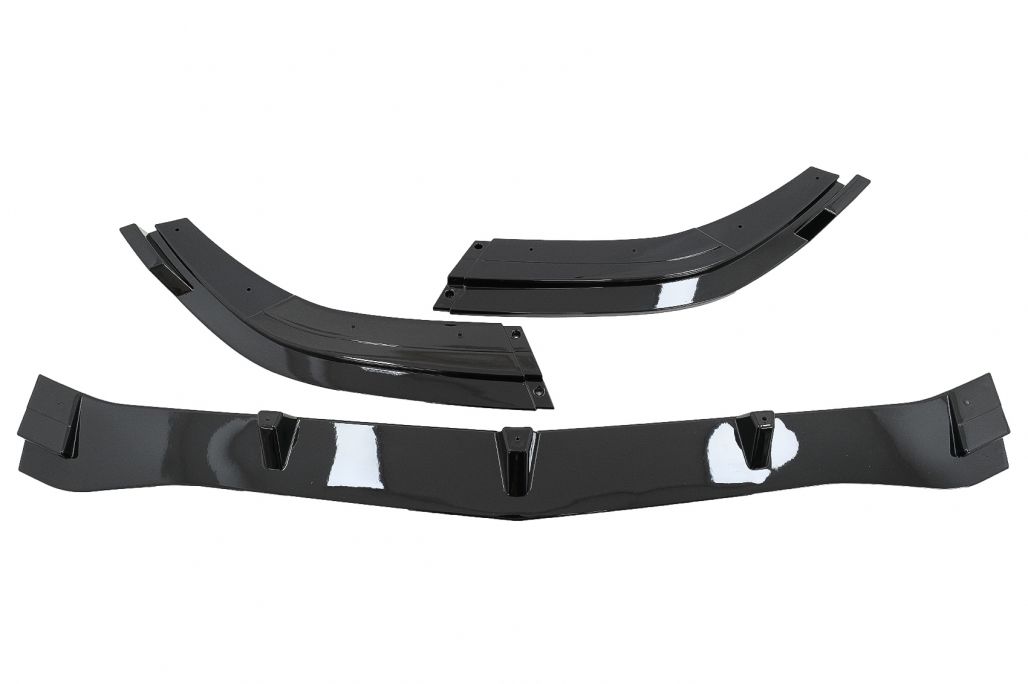 Front Bumper Spoiler Lip Extension suitable for Mercedes E-Class W212 S212 Facelift Sport Line (2013-2016) Piano Black - Image 6