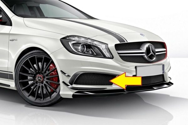 NEW GENUINE MERCEDES BENZ MB A W176 AMG FRONT BUMPER LOWER INNER GRILLE PAIR - Image 2