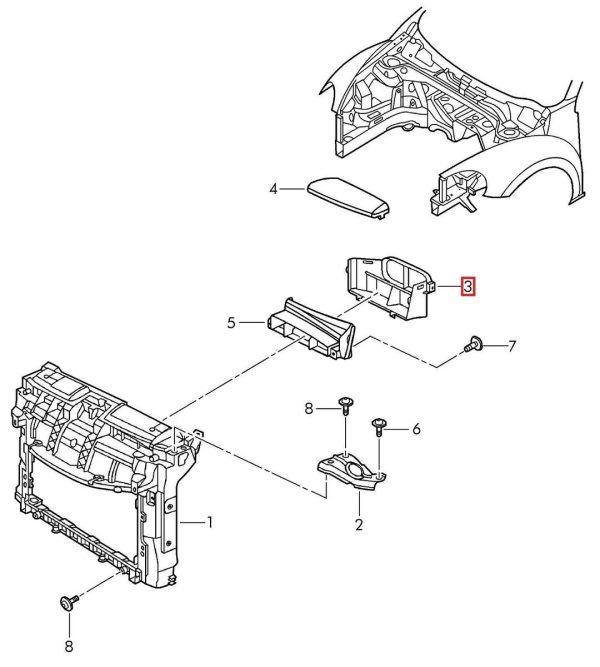 NEW GENUINE VOLKSWAGEN GOLF MKVII AIR INTAKE GUIDE DUCT FILTER 1KD8059629B9 - Image 2