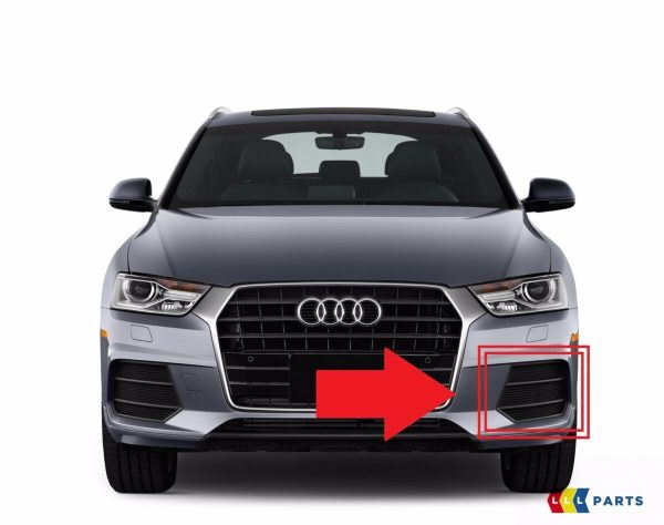 GENUINE AUDI Q3 16-17 LEFT N/S FRONT LOWER AIR VENT GRILL BLACK 8U0807681P4U8 - Image 2