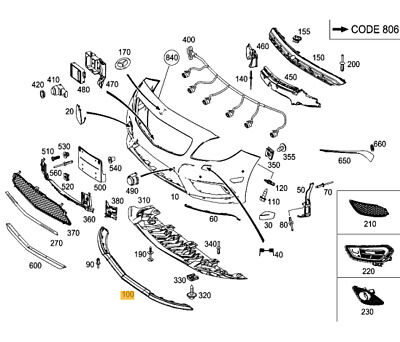 NEW GENUINE MERCEDES BENZ MB A 45 W176 AMG FRONT BUMPER LOWER LIP GLOSS BLACK A1768850974 - Image 4