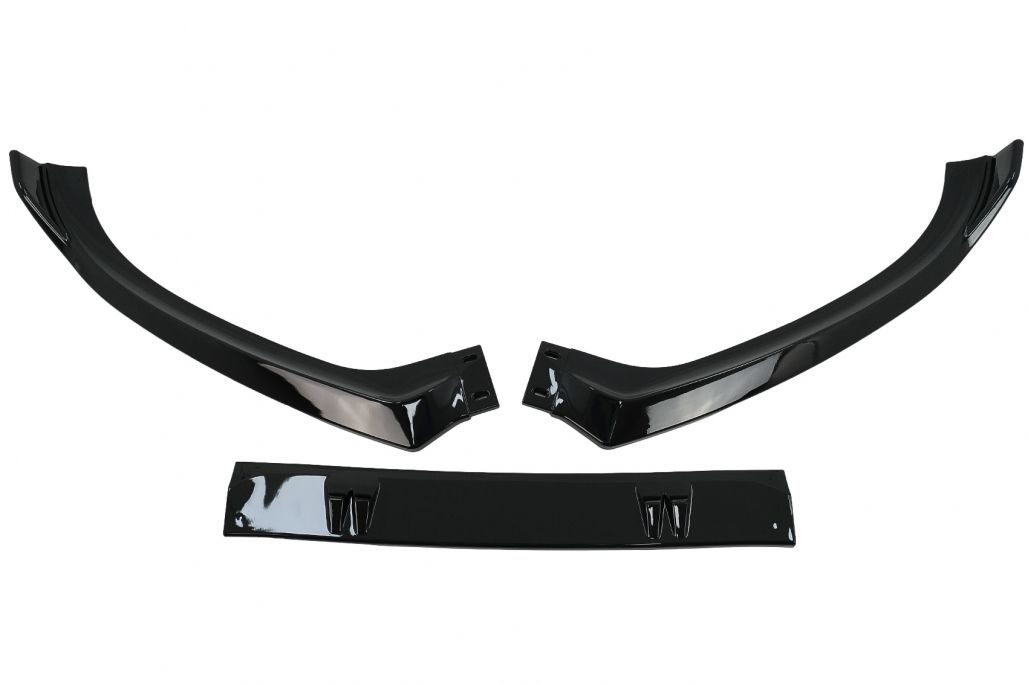 Front Bumper Add-On Spoiler Lip suitable for Audi A4 B8.5 Facelift (2012-2015) Sedan Avant Piano Black - Image 7