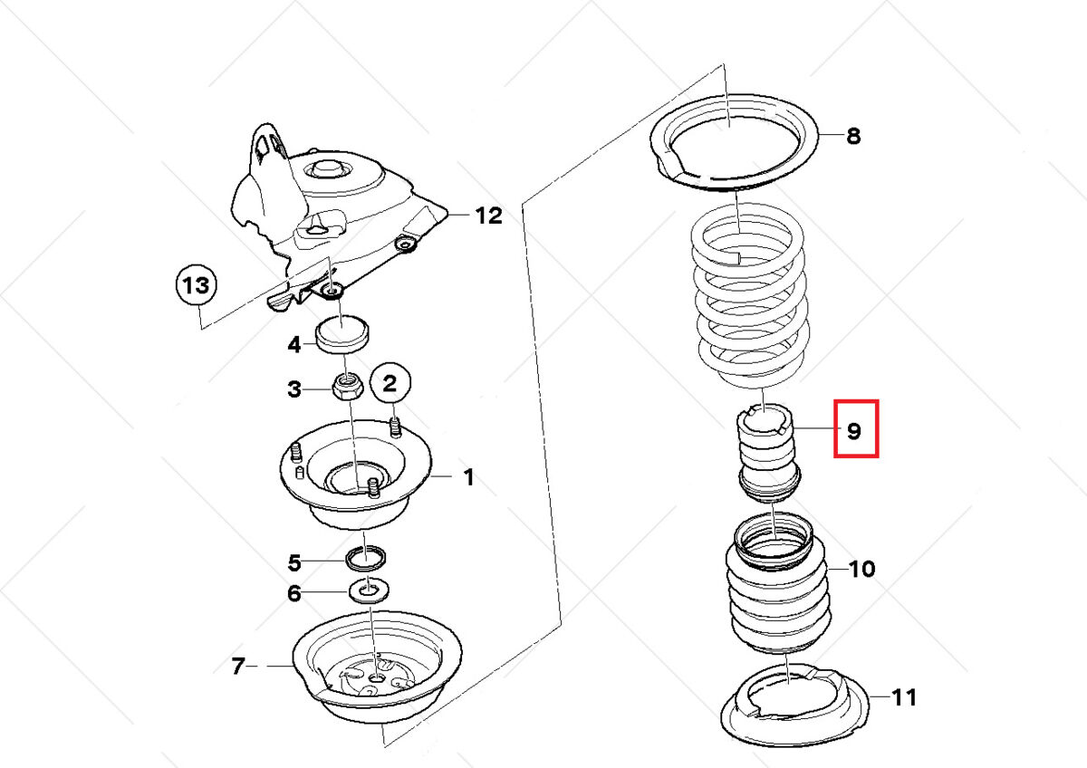 BMW GENUINE NEW E60 E61 E84 ADDITIONAL SHOCK ABSORBER FRONT 31336764085 - Image 2