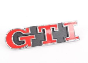 NEW GENUINE VW GOLF MK7 GTI FRONT GRILLE BADGE EMBLEM BLACK TORNADO RED