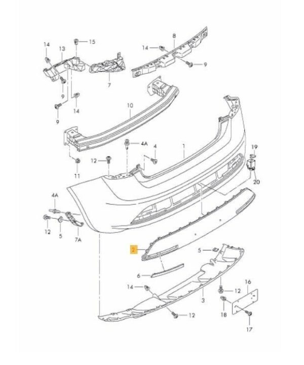 NEW GENUINE SEAT IBIZA FR 09-17 REAR BUMPER SATIN BLACK FLAP COVER 6J0807487 9B9 - Image 3
