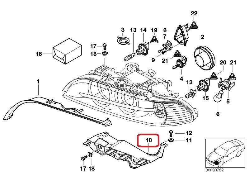 BMW NEW GENUINE 5 SERIES E39 2000/09 - 2004 FRONT HEADLIGHT BRACKET LEFT 63126904043 - Image 2