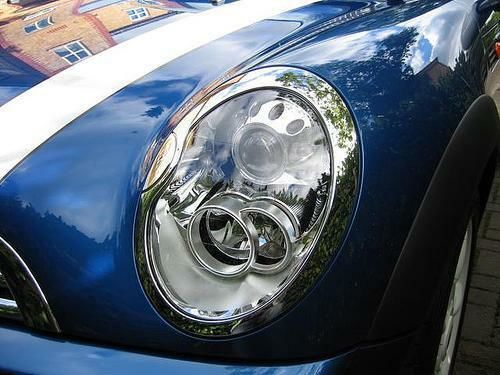 MINI NEW GENUINE COOPER R52 R53 R50 N/S LEFT CHROME HEADLIGHT TRIM RING 63126917837 - Image 2