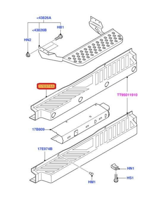NEW GENUINE FORD TRANSIT MK7 2011-2014 REAR STEP COVER WITH SENSOR HOLES 1745855 - Image 2