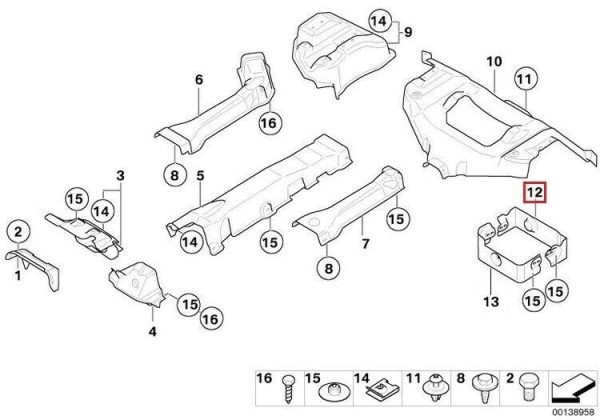 NEW GENUINE MINI R52 CABRIO R53 REAR HEAT THERMAL INSULATION BATTERY 51487147140 - Image 2