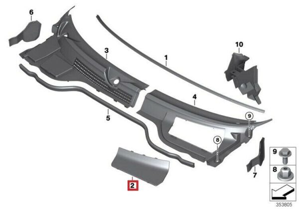 NEW GENUINE MINI R55/R56/R57 BATTERY COMPARTMENT INSPECTION PANEL COVER TRIM 51712755034 - Image 2