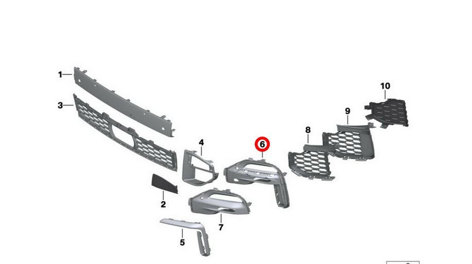 NEW GENUINE BMW X5 SERIES G05 M FRONT FOG LIGHT LAMP COVER RIGHT O/S 51118746240 - Image 5