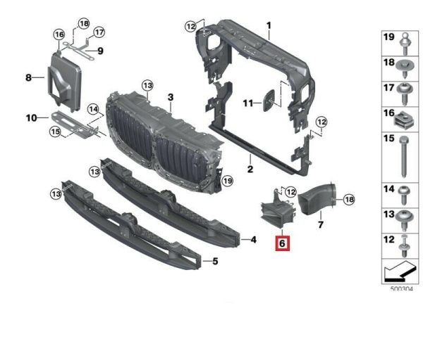 NEW GENUINE BMW G05 G06 G07 FRONT LEFT SIDE N/S BRAKE AIR DUCT 51747421685 - Image 5