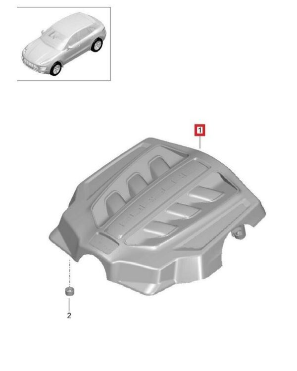 NEW GENUINE PORSCHE MACAN 2014-2018 6-CYLINDER MANIFOLD ENGINE COVER 95B103925D - Image 3