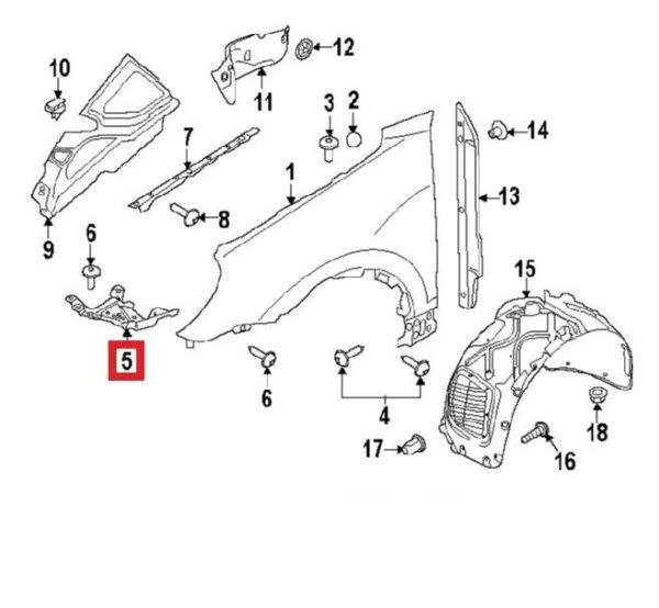 NEW GENUINE PORSCHE CAYENNE FRONT MOUNTING FOR HEADLIGHT LEFT N/S 95850326000GRV - Image 4