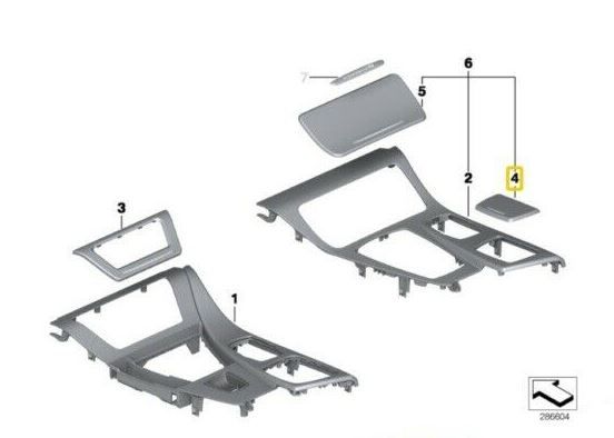 NEW GENUINE BMW 5 SERIES F10 F11 2009 - 2017 COVERING ASHTRAY BLACK 51169206373 - Image 2