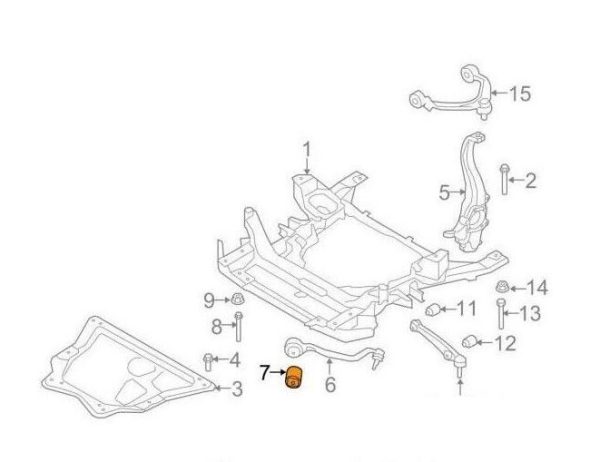 NEW GENUINE BMW X5 F15 X6 F16 FRONT WISHBONE CONTROL ARM MOUNTING BUSH 31126863171 - Image 2