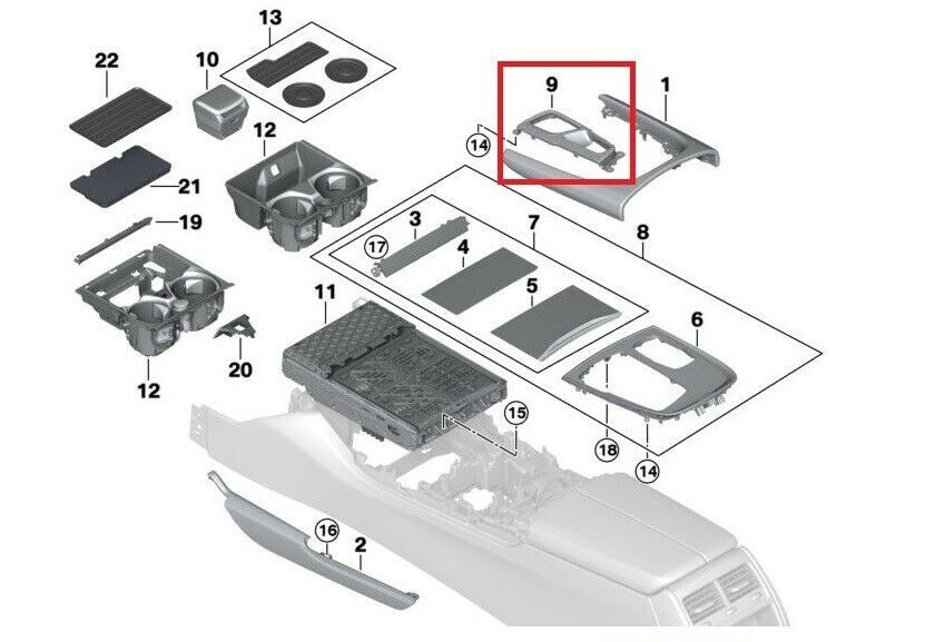NEW GENUINE BMW 7 SERIES G11 G12 GEAR SELECTOR SWITCH COVER LHD 51169321365 - Image 4