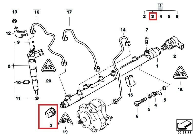 BMW NEW GENUINE 1 3 5 6 7 X3 X5 X6 SERIES FUEL PRESSURE SENSOR 13537787167 - Image 2