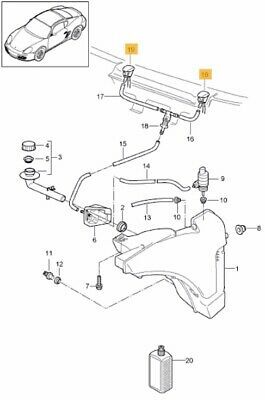 NEW GENUINE PORSCHE 986 BOXSTER 987 CAYMAN 996 997 WINDSCREEN WASHER NOZZLE 1PCS 99762807700 - Image 2