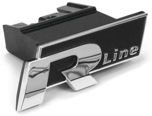 NEW GENUINE VOLKSWAGEN T-CROSS C11 R-LINE LOGO BADGE ON FRONT GRILL 2GM853948LDB