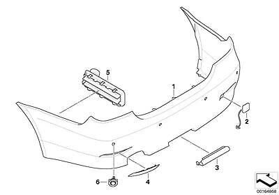 BMW E61 5 SERIES 03-10 TOURING REAR BUMPER TOW BAR HOOK HOLE COVER CAP 51127126377 - Image 2