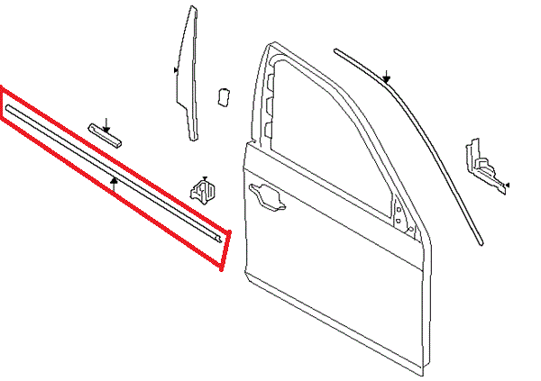 BMW NEW GENUINE 5 SERIES F10 F11 EXTERIOR CHANNEL COVER WINDOW TRIM RIGHT O/S 51337182276 - Image 2