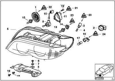 BMW E53 X5 SERIES 00-04 NEW GENUINE HEAD LIGHT LEVELING DEVICE COVER CAP 63128386707 - Image 2