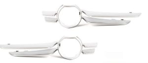 BMW GENUINE E46 1998 - 2003 COUPE CABRIO FRONT BUMPER FOG LIGHT GRILLE SET TRIM
