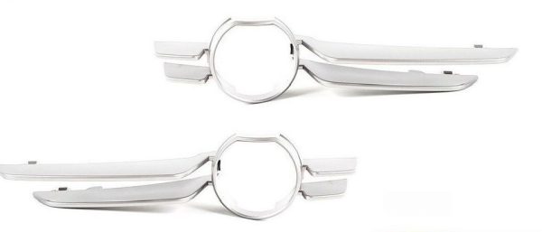 BMW GENUINE E46 1998 - 2003 COUPE CABRIO FRONT BUMPER FOG LIGHT GRILLE SET TRIM