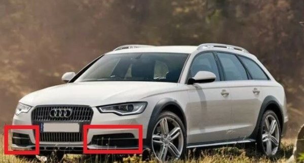 NEW GENUINE AUDI A6 ALLROAD 13-16 FRONT BUMPER LEFT RIGHT AIR GUIDE GRILL SET - Image 2