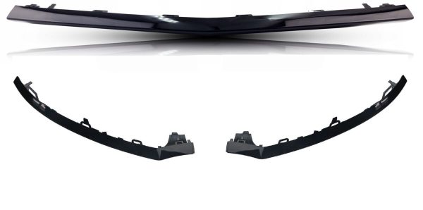NEW GENUINE MERCEDES BENZ MB C W205 AMG FRONT BUMPER LOWER LIP BLACK TRIM SET - Image 4