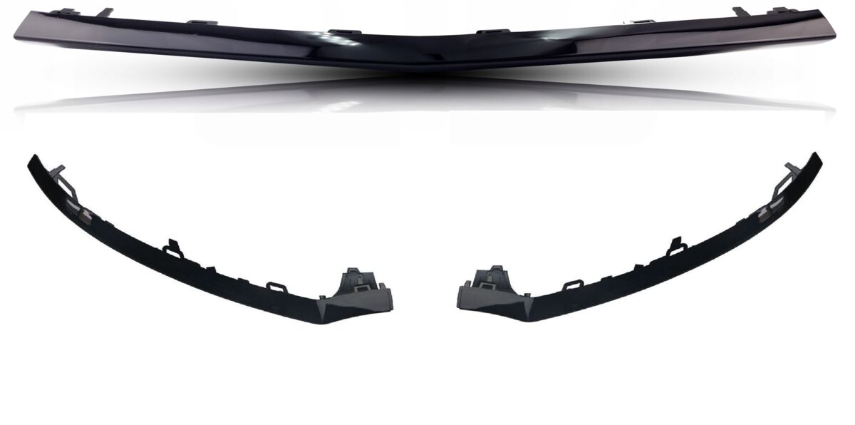 NEW GENUINE MERCEDES BENZ MB C W205 AMG FRONT BUMPER LOWER LIP BLACK TRIM SET - Image 4