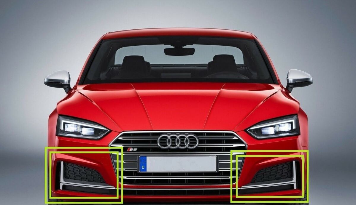 NEW GENUINE AUDI S5 2017-2018 FRONT BUMPER O/S RIGHT N/S LEFT AIR VENT GRILL SET - Image 3