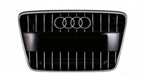 NEW GENUINE AUDI Q7 10-16 FRONT CENTER GRILL ASSEMBLY GLOSS BLACK 4L0853651G T94