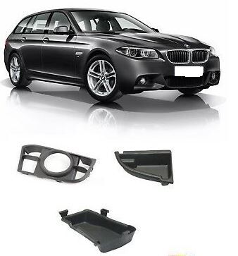 BMW GENUINE 5 SERIES F10 F11 14-16 M SPORT FRONT BUMPER GRILL RIGHT WITH PLATES