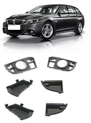 BMW GENUINE 5 SERIES F10 F11 LCI M SPORT FRONT BUMPER GRILL WITH PLATES PAIR SET